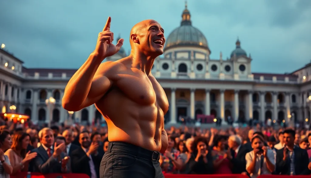 Imagen relacionada con Dwayne Johnson Venecia 2023