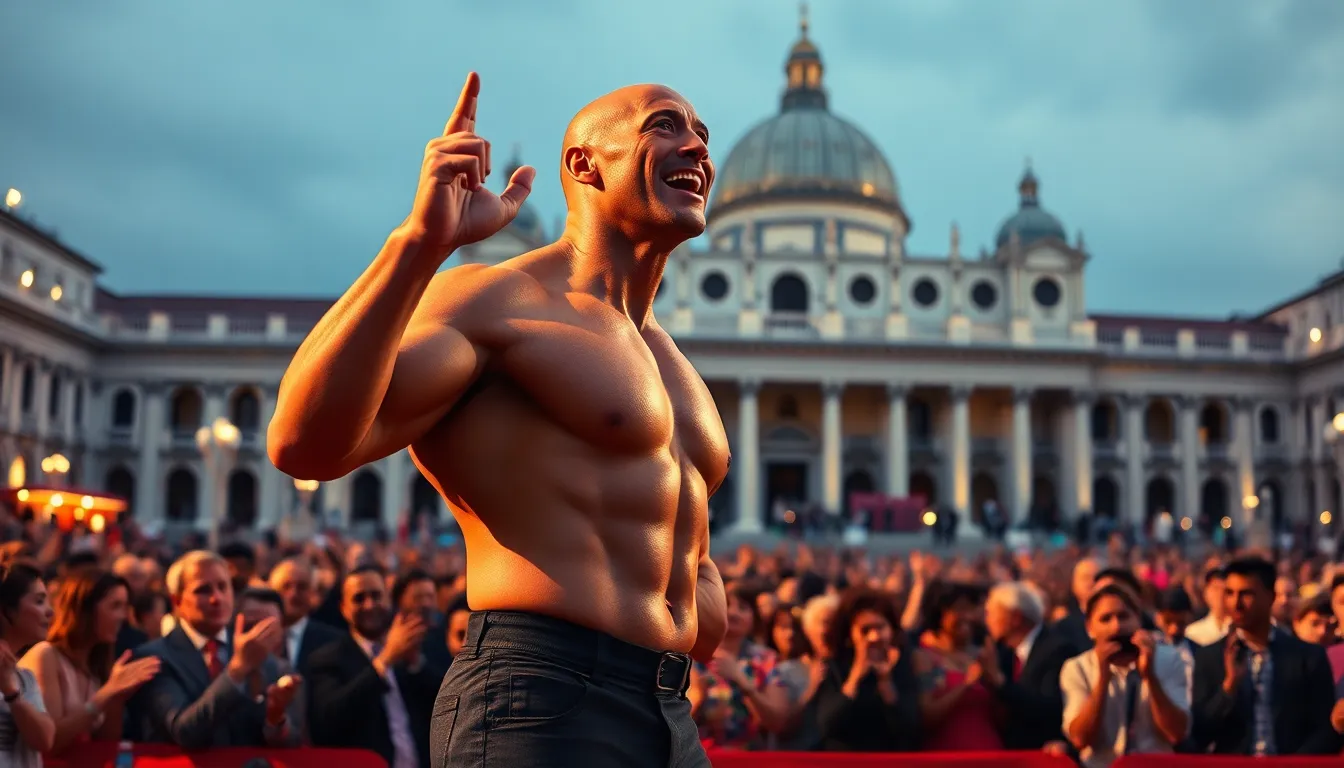 Imagen relacionada con Dwayne Johnson Venecia 2023